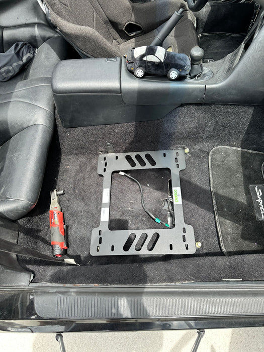 Planted Seat Bracket For 1986-1992 Toyota Supra – Passenger Side, Racing Seat Adapter, Black Steel